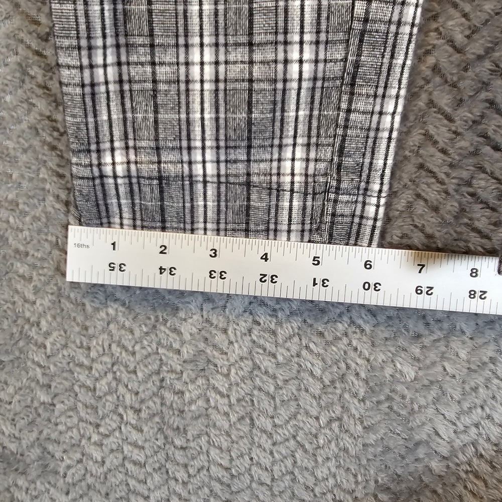 Hollister Black White‎ Plaid High Rise Tapered Trousers XS Elastic Back Pants - Picture 5 of 9